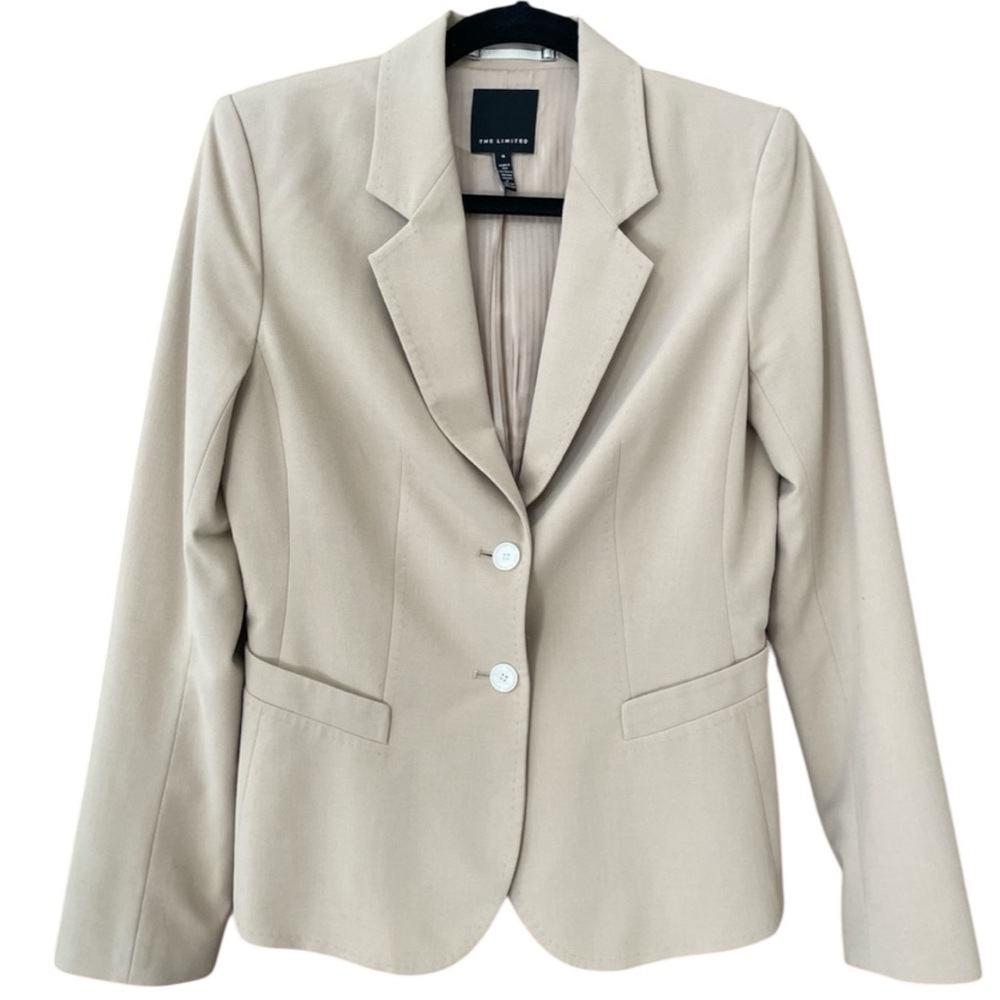 THE LIMITED Women Blazer, warm beige size 4 Y2K fall fashion classic